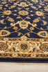 Sydney Collection Classic Rug Blue with Ivory Border - Click Rugs