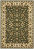 Sydney Collection Classic Rug Green with Ivory Border - Click Rugs