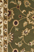 Sydney Collection Classic Rug Green with Ivory Border - Click Rugs