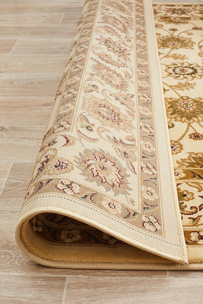 Sydney Collection Classic Rug Ivory with Ivory Border - Click Rugs