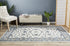 Sydney Collection Classic Rug White with Beige Border - Click Rugs