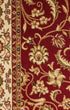 Sydney Collection Medallion Rug Red with Ivory Border - Click Rugs