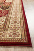 Sydney Collection Traditional Panel Pattern Rug Burgundy - Click Rugs