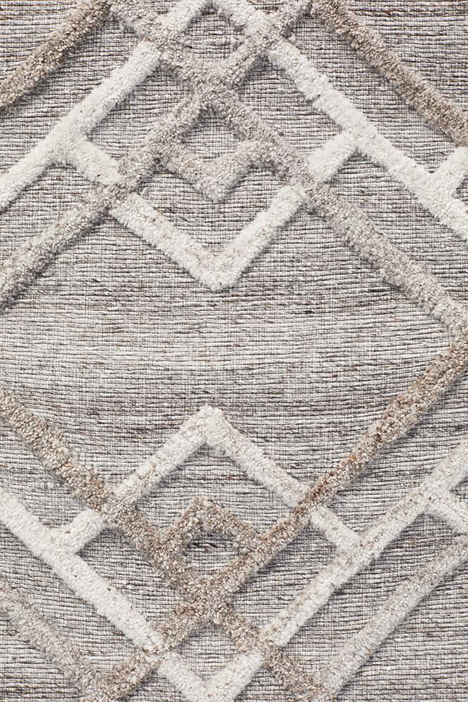 Visions Winter Silver Stream Modern Rug - Click Rugs